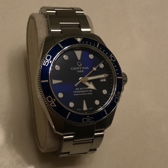 CERTINA DS ACTION POWERMATIC80 BLUE ON BRACELET 38MM - Picture 3 of 16